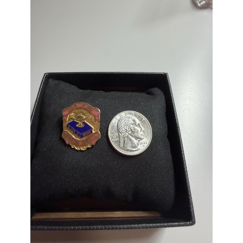 Certified Geriatric Assistant Lapel Pin Medical Emblem Professional - Picture 2 of 3